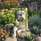 Freche französische Bulldoggen-Pflanzgefäß – Lustige Deko für Zimmer- und Gartenpflanzen