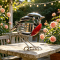 Handcrafted Metal Robin Sculpture