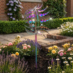 3D Metal Wind Spinner Garden Stake