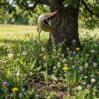 Painted Metal Carnivorous Plant Garden Stake – Whimsical Outdoor Yard Decor