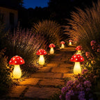 Solar Mushroom Garden Lights – Colorful LED Fairy Pathway Decor