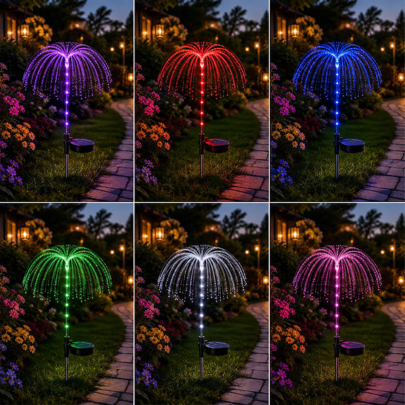 Solar Jellyfish Garden Lights – 7 Color Changing Waterproof Outdoor Butterfly Landscape Decor