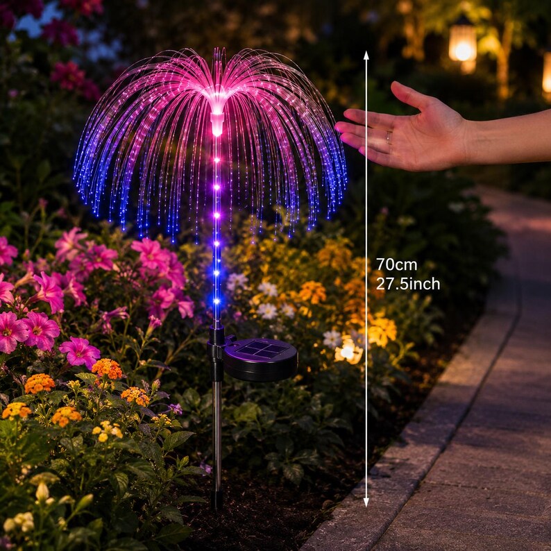 Solar Jellyfish Garden Lights – 7 Color Changing Waterproof Outdoor Butterfly Landscape Decor