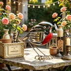 Handcrafted Metal Robin Sculpture