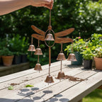 Dragonfly Wind Chime with Bells – Handcrafted Metal Garden Hanging Decor