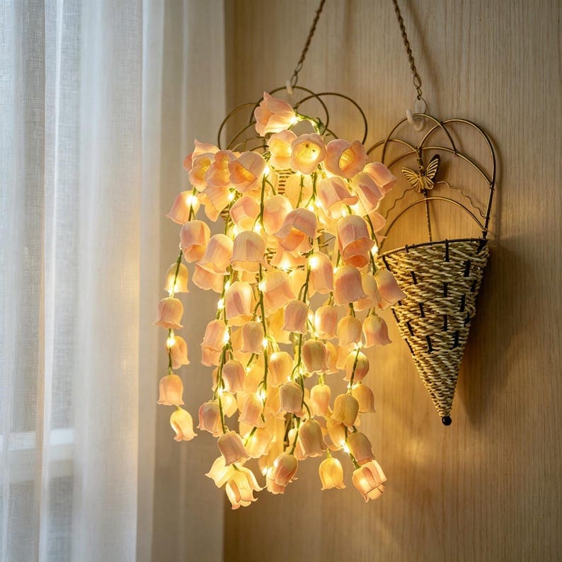 LED Lily of the Valley Garland – Romantic Artificial Flower String Lights Decor (10-Pack)