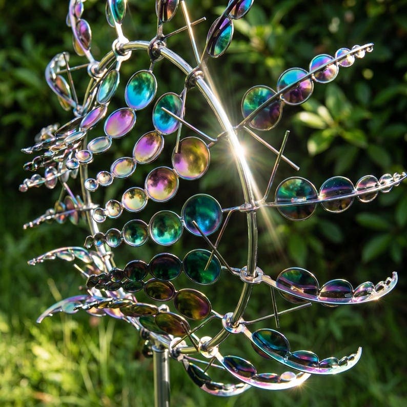 3D Metal Wind Spinner Garden Stake