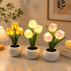 LED Tulip Flower Table Lamp – Romantic Artificial Flower Night Light Decor