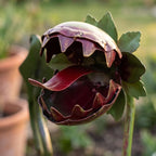 Whimsical Metal Venus Flytrap Garden Stake – Single Head Fantasy Outdoor Plant Decor