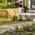 Whimsical Metal Venus Flytrap Garden Stake – Single Head Fantasy Outdoor Plant Decor