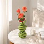 Fruit Stack Ceramic Vase – Playful Orange, Lemon, Watermelon & Strawberry Home Decor