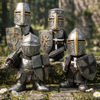 Knight Garden Gnome Statue – Medieval Fantasy Outdoor Yard Decor