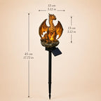 Solar-Drachen-Gartenleuchte – LED-Gartenstatue im Fantasy-Stil