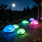 Solar Pebble Garden Lights – Stone Style LED Outdoor Landscape Decor