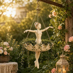 Ballet Dancer Hanging Planter – Whimsical Fairy Garden Pot for Indoor & Outdoor Decor