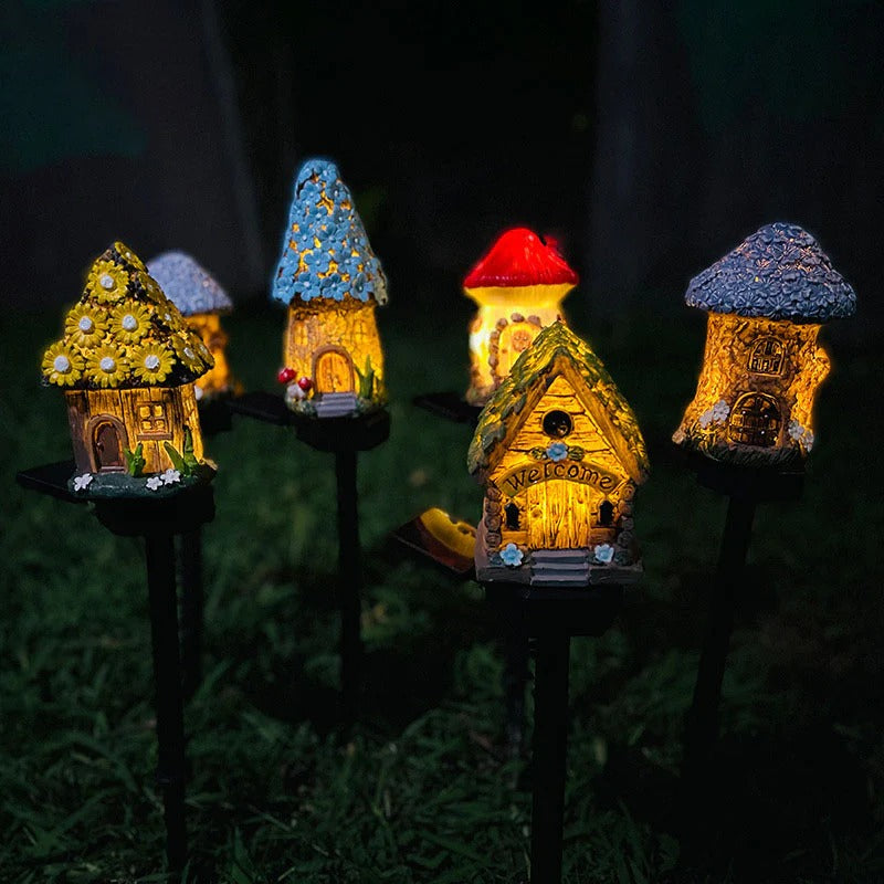 Vintage Solar Flower House Garden Light