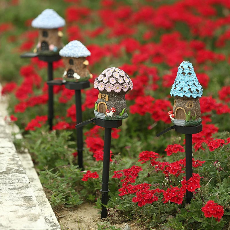 Vintage Solar Flower House Garden Light