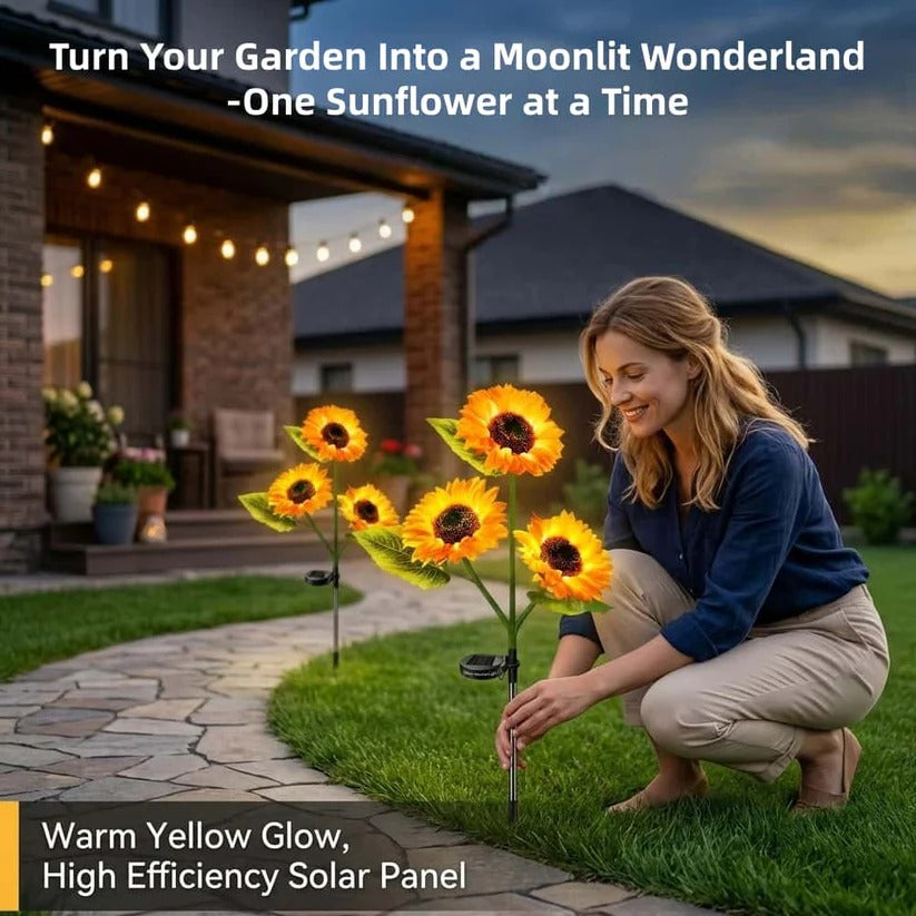 Solar LED Sunflower Garden Lights