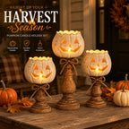 Halloween Pumpkin Candle Holder – Cozy Fall Home Decor