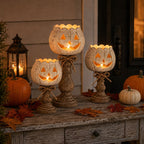 Halloween Pumpkin Candle Holder – Cozy Fall Home Decor