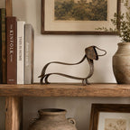 Metal Dachshund Sculpture – Rustic Indoor & Outdoor Decor