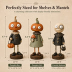 Primitive Pumpkin Halloween Figurines With Vintage Farmhouse Style