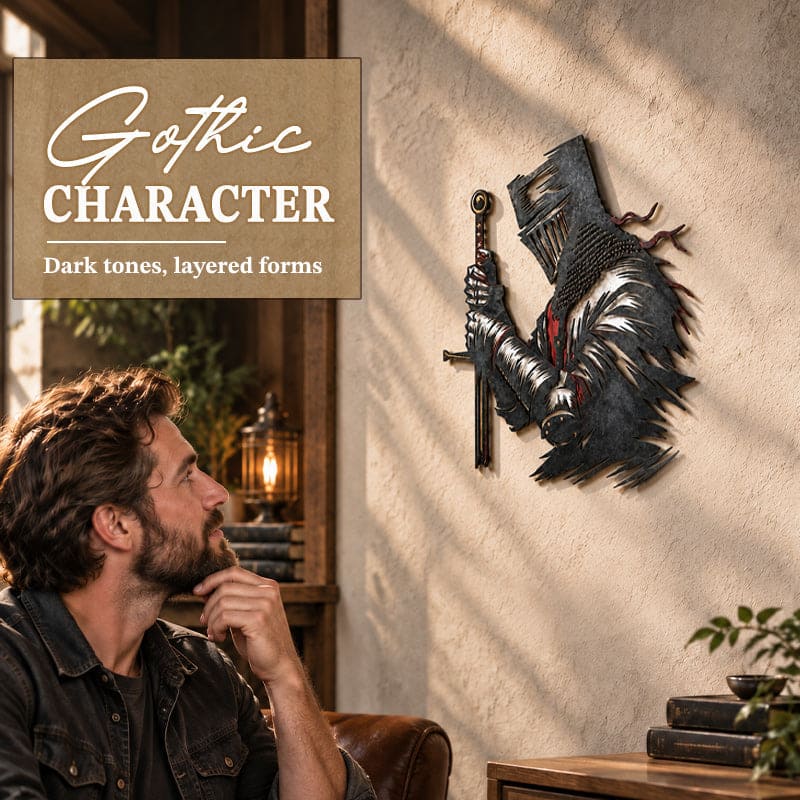 Medieval Knight Wall Decor With Gothic Armor Design