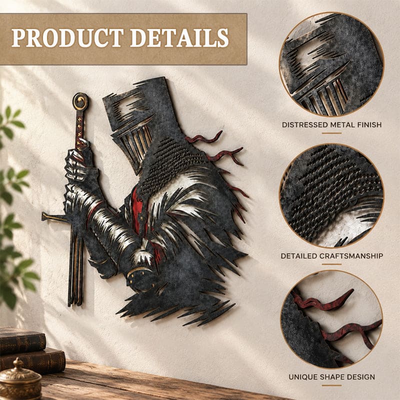 Medieval Knight Wall Decor With Gothic Armor Design