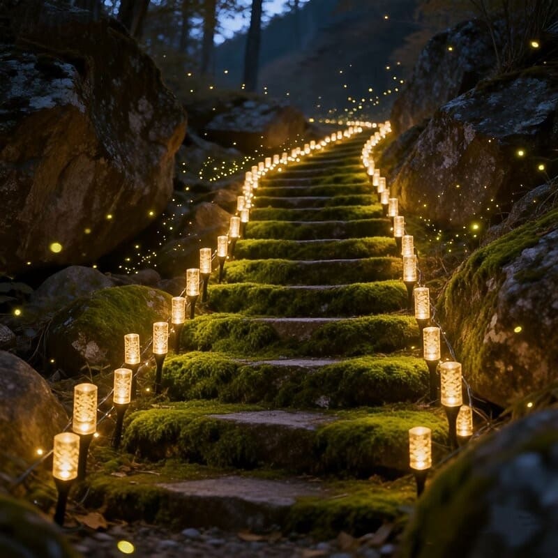Solar Bubble Garden Stake Lights With Color-Changing LEDs