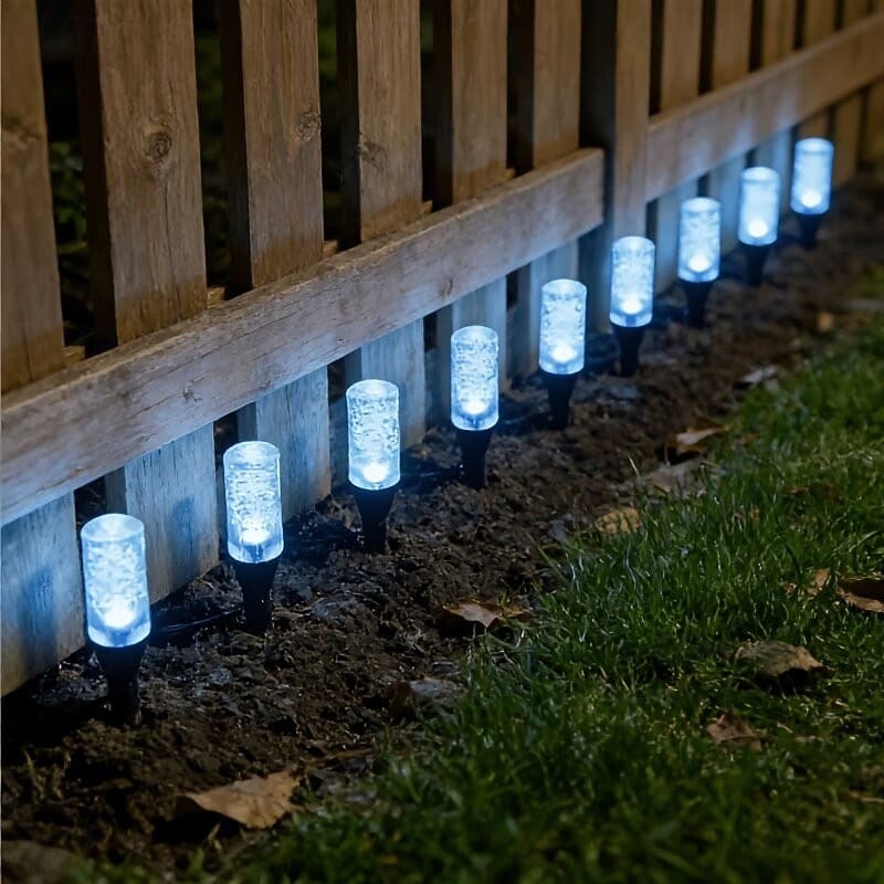 Solar Bubble Garden Stake Lights With Color-Changing LEDs