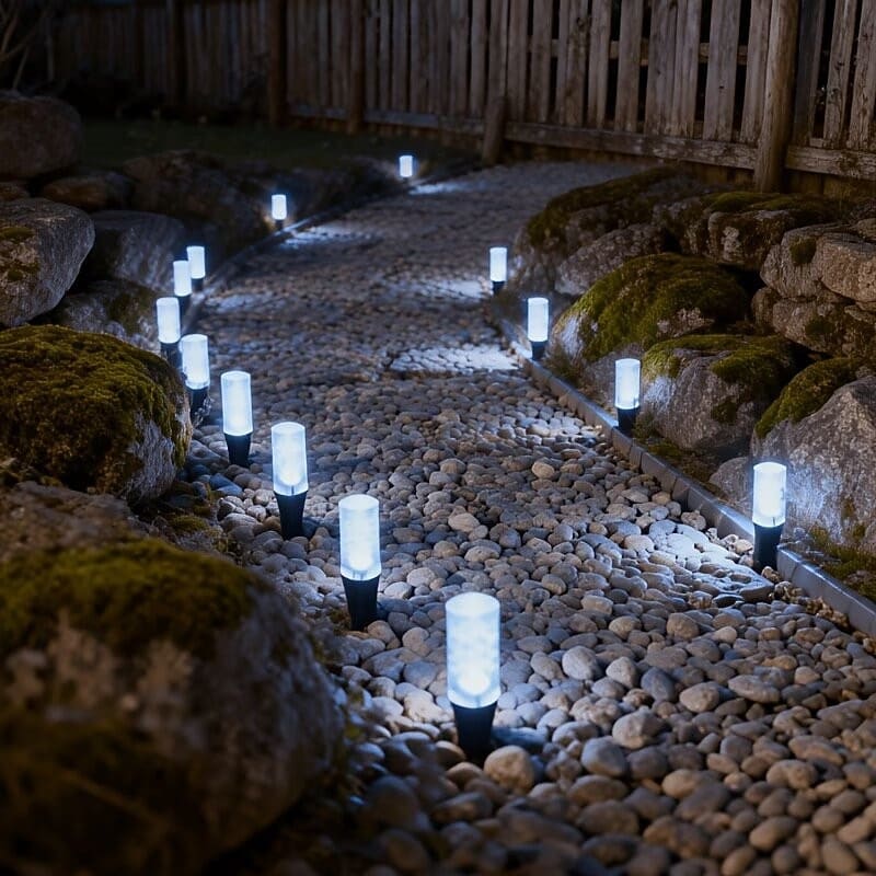 Solar Bubble Garden Stake Lights With Color-Changing LEDs