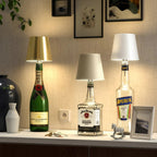 Wireless Dimmable Bottle Lamp with Rechargeable LED Light