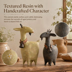 Whimsical Farmhouse Goat Figurines Set of 2