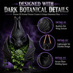 Gothic Bat Hanging Planter for Halloween Porch Decor