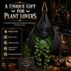 Gothic Bat Hanging Planter for Halloween Porch Decor