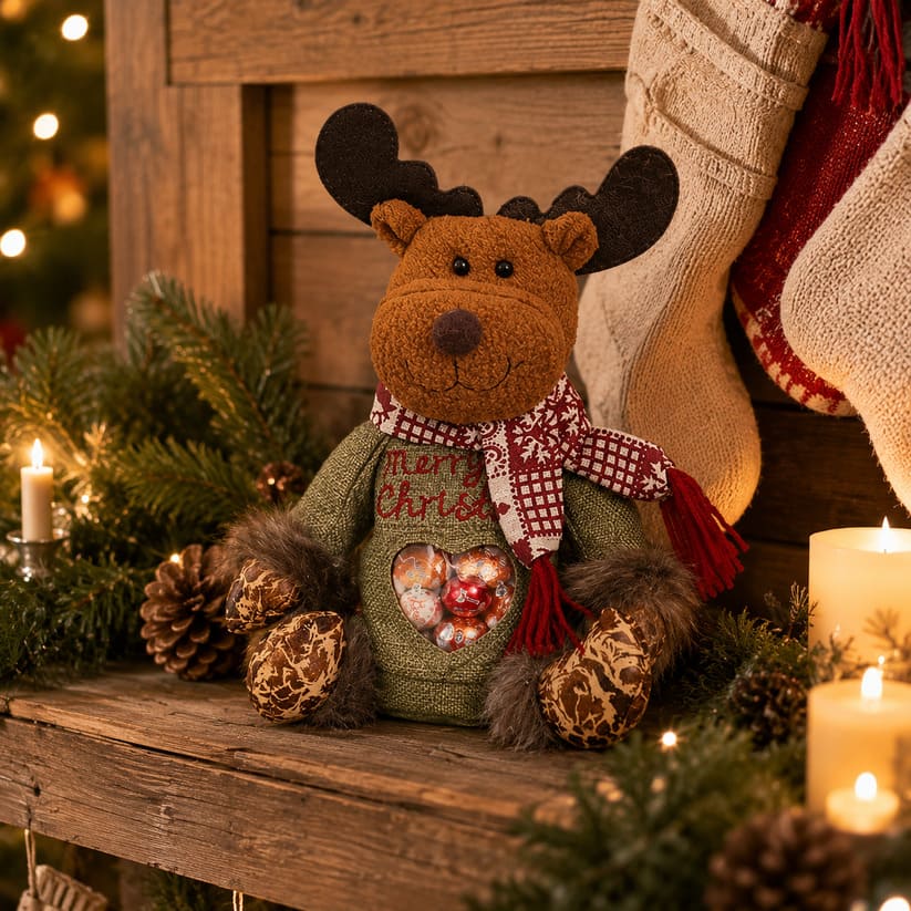 Christmas Gift Bags With Zipper Closure And Festive Designs