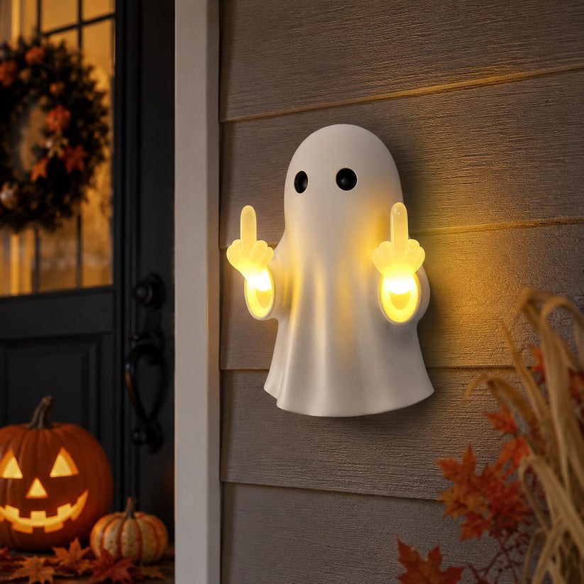 Funny Ghost Wall Lamp with Flipping Middle Finger