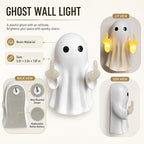 Funny Ghost Wall Lamp with Flipping Middle Finger