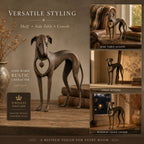 Sighthound Iron Sculpture With Antique Bronze Finish