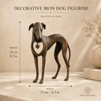 Sighthound Iron Sculpture With Antique Bronze Finish