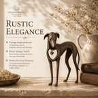 Sighthound Iron Sculpture With Antique Bronze Finish