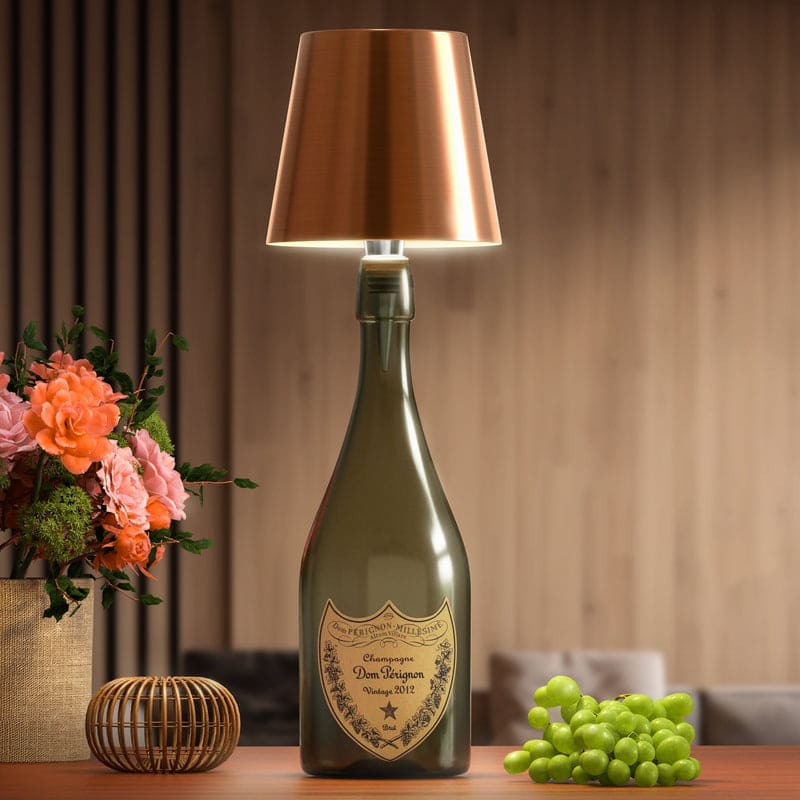Wireless Dimmable Bottle Lamp with Rechargeable LED Light