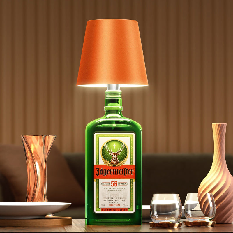 Wireless Dimmable Bottle Lamp with Rechargeable LED Light