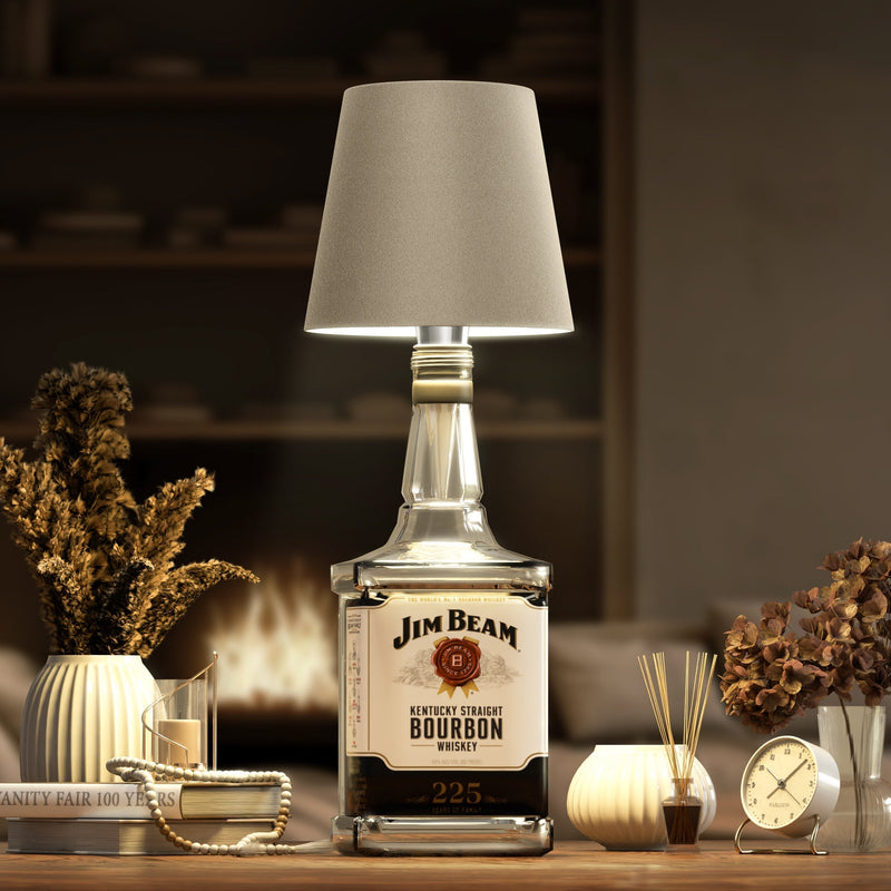 Wireless Dimmable Bottle Lamp with Rechargeable LED Light