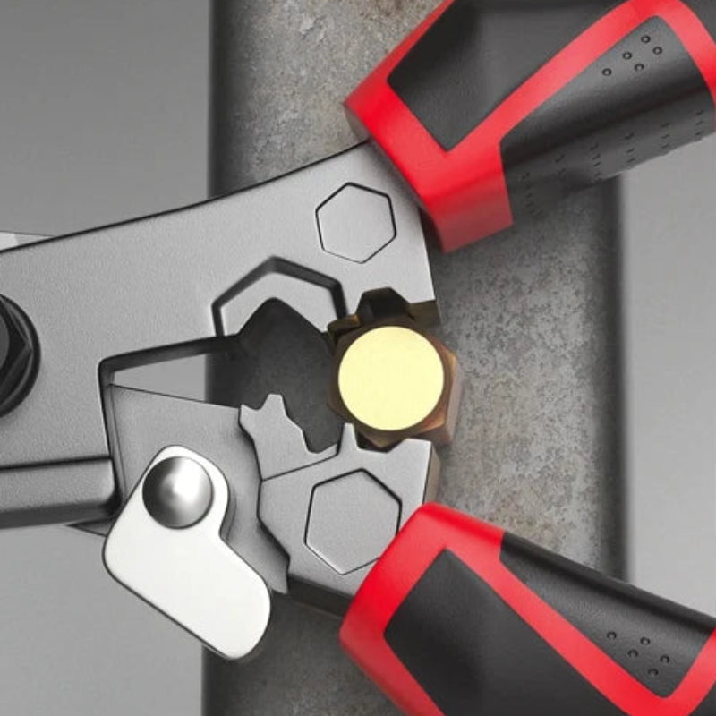 Heavy-Duty Stainless Steel Industrial Cutting Pliers – Multi-Purpose Metal Shears, Wire Cutter & Wire Stripper Tool