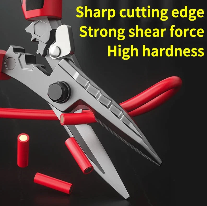 Heavy-Duty Stainless Steel Industrial Cutting Pliers – Multi-Purpose Metal Shears, Wire Cutter & Wire Stripper Tool