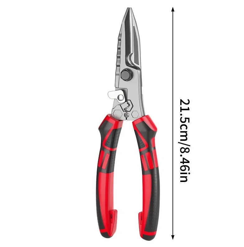 Heavy-Duty Stainless Steel Industrial Cutting Pliers – Multi-Purpose Metal Shears, Wire Cutter & Wire Stripper Tool