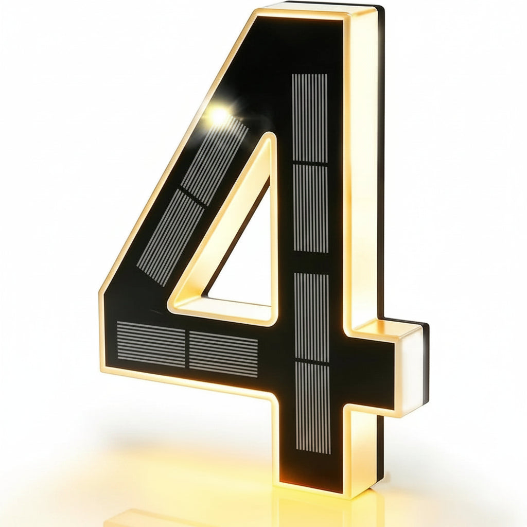 💡 Solar LED Lighted House Number Sign