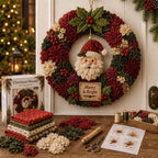 DIY Christmas Wreath Kit With Textured Corkboard Art