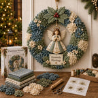 DIY Christmas Wreath Kit With Textured Corkboard Art